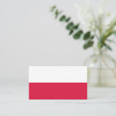 Carte De Visite Drapeau polonais, Drapeau de la Pologne (Debout devant)