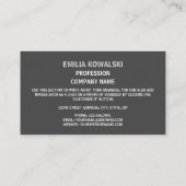 Carte De Visite Drapeau polonais, Drapeau de la Pologne (Dos)