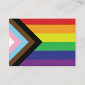Carte De Visite Drapeau progressiste LGBTQIA (Devant)
