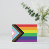 Carte De Visite Drapeau progressiste LGBTQIA (Debout devant)