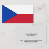 Carte De Visite Drapeau République tchèque (Devant / Derrière)