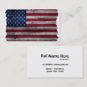 Carte De Visite Drapeau rocailleux des Etats-Unis (Devant / Derrière)