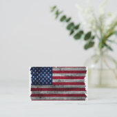 Carte De Visite Drapeau rocailleux des Etats-Unis (Debout devant)