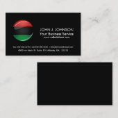 Carte De Visite Drapeau rond brillant de partisan du (Devant / Derrière)