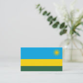 Carte De Visite Drapeau rwandais, Drapeau du Rwanda (Debout devant)