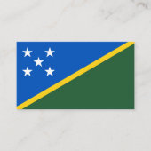 Carte De Visite Drapeau Salomon Islander, Drapeau des Îles Salomon (Devant)