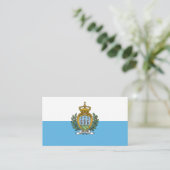 Carte De Visite Drapeau sammarinais, Drapeau de Saint-Marin (Debout devant)