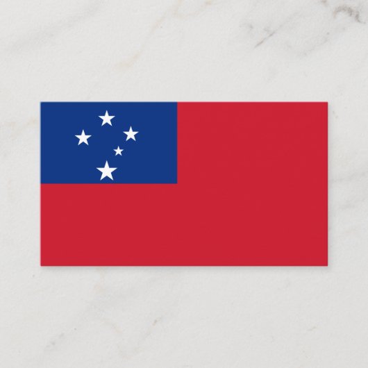 Carte De Visite Drapeau Samoa, Drapeau Samoa (Devant)