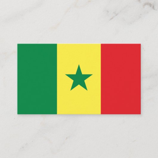 Carte De Visite Drapeau sénégalais, Drapeau du Sénégal (Devant)