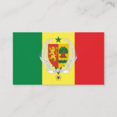 Carte De Visite Drapeau sénégalais et armoiries, Drapeau du Sénéga (Devant)