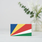 Carte De Visite Drapeau seychellois, Drapeau des Seychelles (Debout devant)