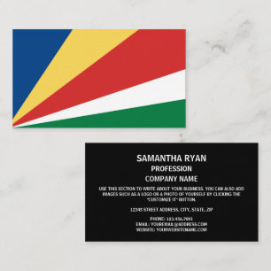 Carte De Visite Drapeau seychellois, Drapeau seychellois