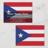 Carte De Visite Drapeau simple de Porto Rico (Devant / Derrière)