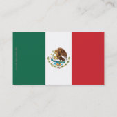 Carte De Visite Drapeau simple du Mexique (Dos)