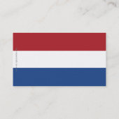 Carte De Visite Drapeau simple néerlandais (Dos)