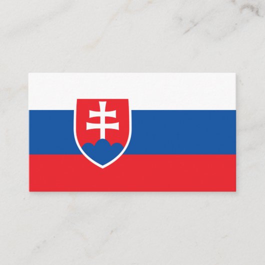 Carte De Visite Drapeau slovaque, Drapeau slovaque (Devant)