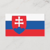 Carte De Visite Drapeau slovaque et armoiries, Drapeau slovaque (Devant)