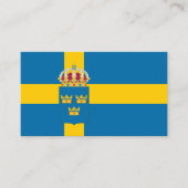 Carte De Visite Drapeau suédois et armoiries, Drapeau suédois (Devant)