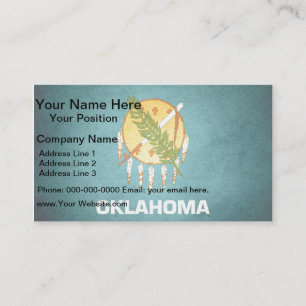 Carte De Visite Drapeau Sun embrassé Oklahoma