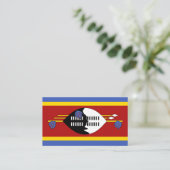 Carte De Visite Drapeau swazi, Drapeau d'Eswatini (Debout devant)