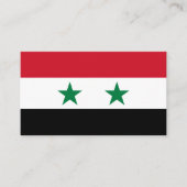 Carte De Visite Drapeau syrien, Drapeau de Syrie (Devant)
