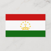 Carte De Visite Drapeau tadjik, Drapeau du Tadjikistan (Devant)