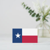 Carte De Visite Drapeau texan, Drapeau du Texas (Debout devant)