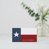 Carte De Visite Drapeau texan, Texas (Debout devant)