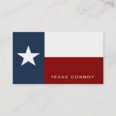 Carte De Visite Drapeau texan, Texas (Devant)