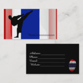 Carte De Visite Drapeau thaïlandais d'art martial (Devant / Derrière)