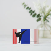 Carte De Visite Drapeau thaïlandais d'art martial (Debout devant)