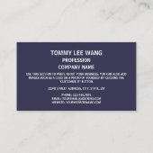 Carte De Visite Drapeau thaïlandais, Drapeau thaïlandais (Dos)