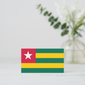 Carte De Visite Drapeau togolais, Drapeau du Togo (Debout devant)