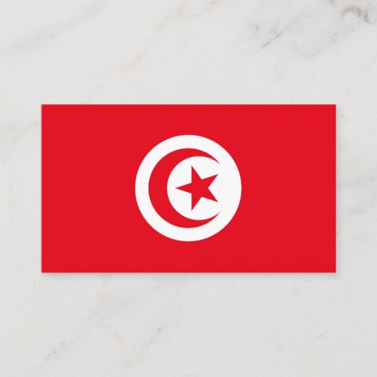 Carte De Visite Drapeau tunisien, Drapeau tunisien (Devant)