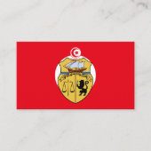 Carte De Visite Drapeau tunisien et armoiries, Drapeau tunisien (Devant)