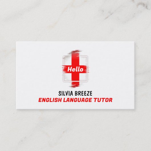 Carte De Visite Drapeau, Tuteur, Enseignant (Devant)