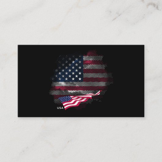 Carte De Visite Drapeau USA (Devant)