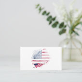 Carte De Visite Drapeau USA (Debout devant)