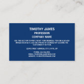 Carte De Visite Drapeau Utahn, Drapeau Utah (Dos)