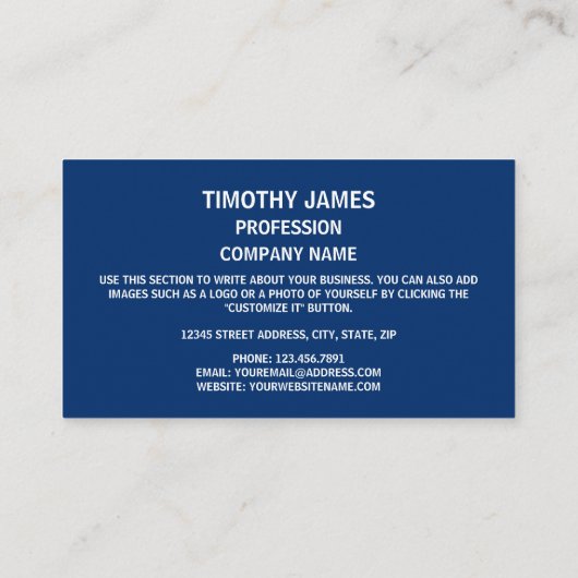 Carte De Visite Drapeau Utahn, Drapeau Utah (Dos)