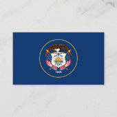 Carte De Visite Drapeau Utahn, Drapeau Utah (Devant)