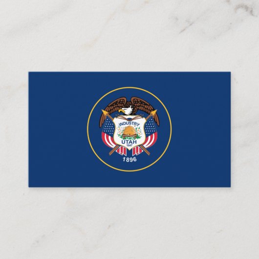 Carte De Visite Drapeau Utahn, Drapeau Utah (Devant)