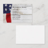 Carte De Visite Drapeau vintage (Devant / Derrière)