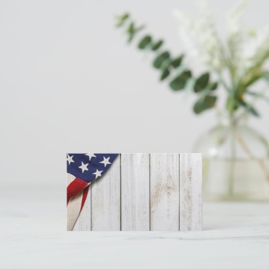 Carte De Visite Drapeau vintage (Debout devant)