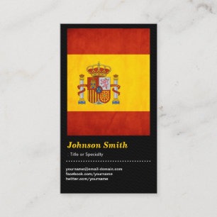 Carte De Visite Drapeau vintage Grunge Espagne - Bandera de España