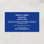 Carte De Visite Drapeau Wisconsinite, Drapeau Wisconsin (Dos)