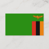 Carte De Visite Drapeau zambien, Drapeau de la Zambie (Devant)