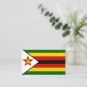 Carte De Visite Drapeau zimbabwéen, Drapeau du Zimbabwe (Debout devant)