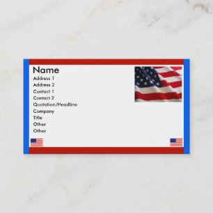 Carte De Visite Drapeaux américains