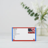 Carte De Visite Drapeaux américains (Debout devant)